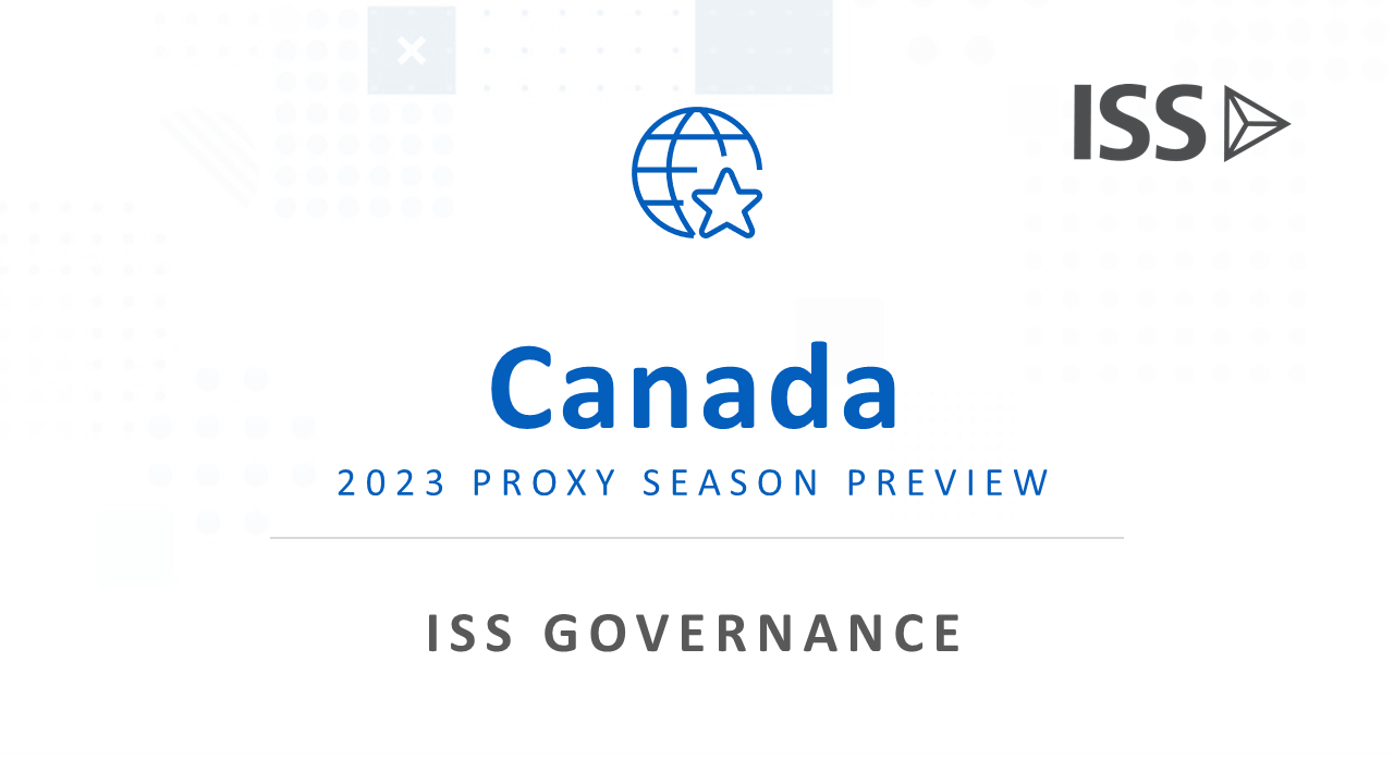 Canada Proxy Season Preview 2023