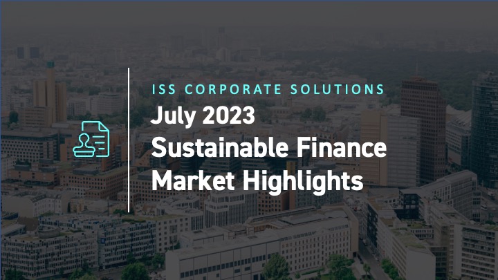 Sustainable Finance Market Highlights