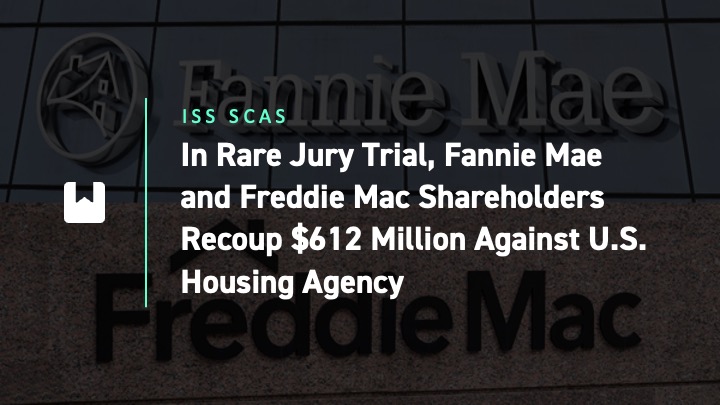 Fannie Mae and Freddie Mac Shareholders vs US Housing Agency