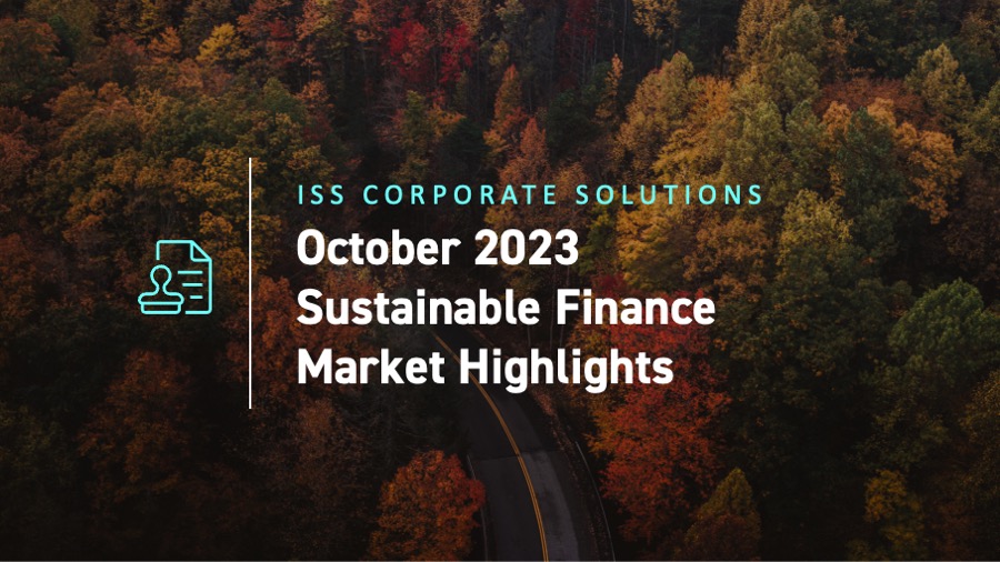 October 2023 Sustainable Finance Market Highlights