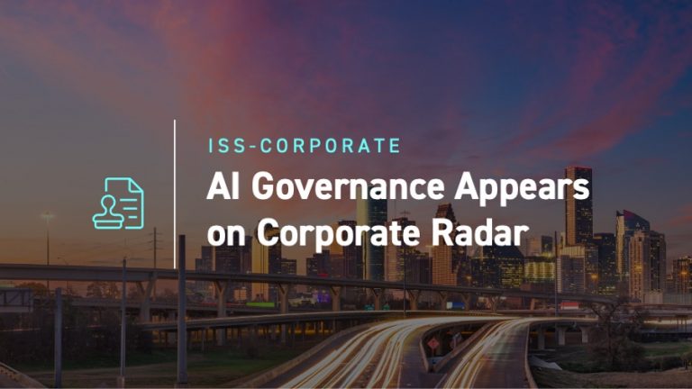 ISS-Corporate AI Governance Appears on Corporate Radar