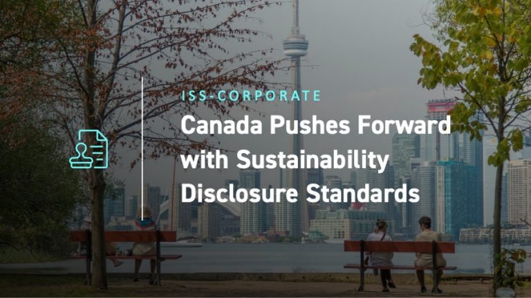 Canada Pushes Forward with Sustainability Disclosure Standards