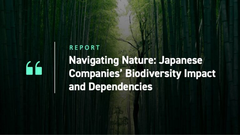 Navigating Nature: Japanese Companies’ Biodiversity Impact and Dependencies