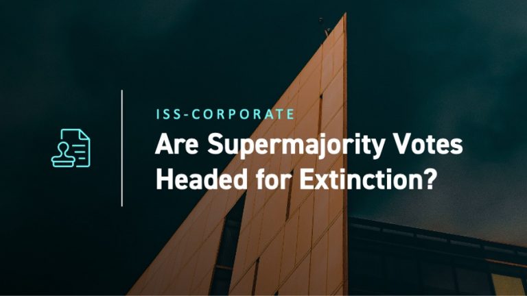 Are Supermajority Votes Headed for Extinction?