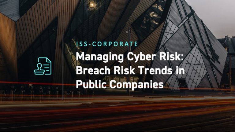 ISS-Corporate Managing Cyber Risk Breach Risk Trends in Public Companies