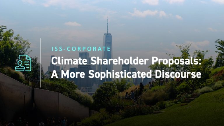 ISS-Corporate Climate Shareholder Proposals A More Sophisticated Discourse