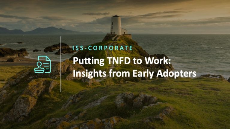 Putting TNFD to Work: Insights from Early Adopters